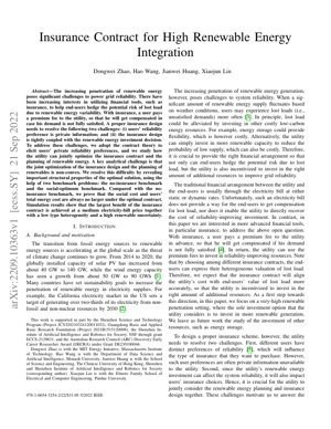 PDF-Dokumentendeckel - Versicherungsvertrag für hohe Integration erneuerbarer Energien – Analyse