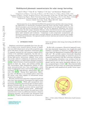 PDF Document Cover - Theoretical Analysis of Multilayered Plasmonic Nanostructures for Enhanced Solar Energy Harvesting